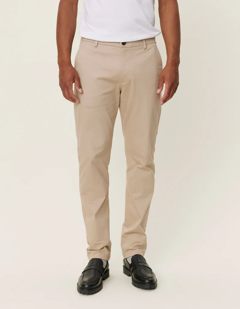 Les Deux Como Reg Cotton Suit Pant Dark Sand