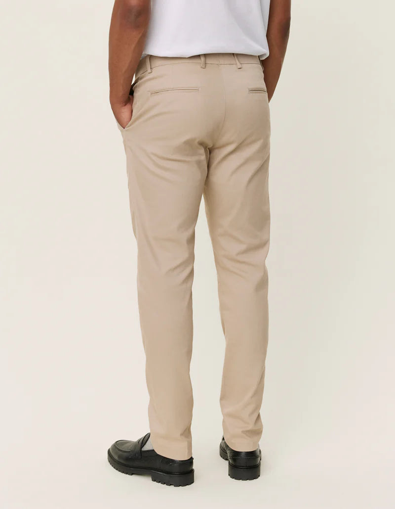 Les Deux Como Reg Cotton Suit Pant Dark Sand