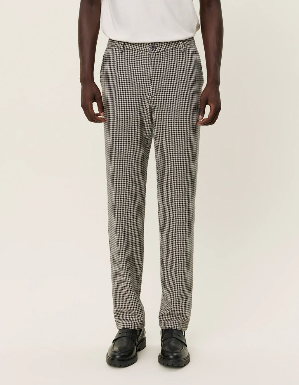 Les Deux Como Reg Houndstooth Suit Pants Light Desert Sand/Black