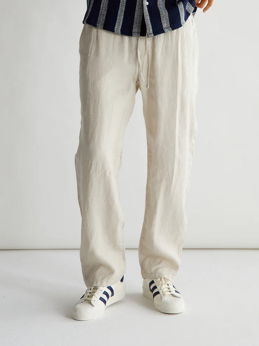 Woodbird Eik Linen Pant Sand