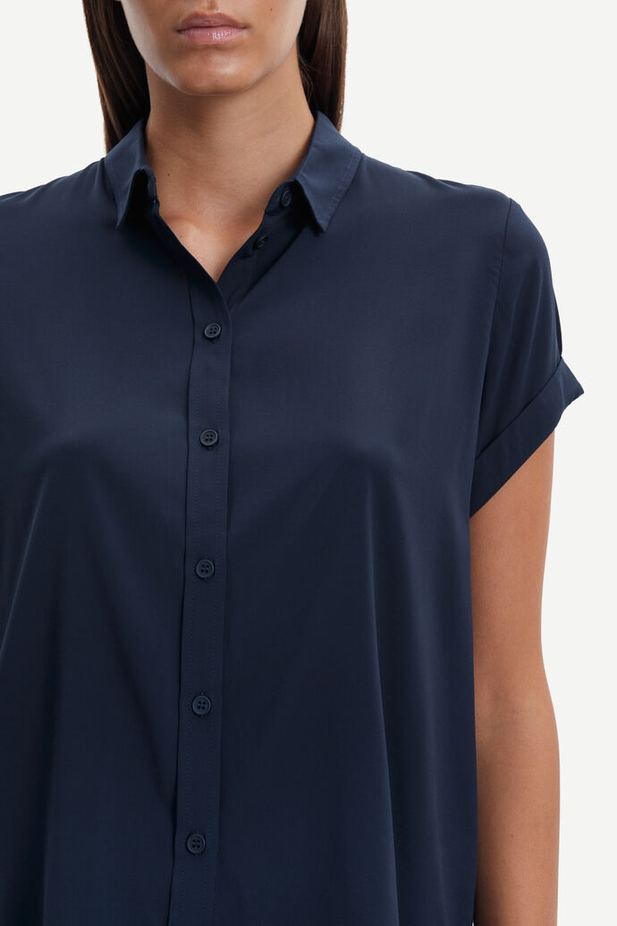 Samsøe Samsøe Majan Ss Shirt Dark Sapphire