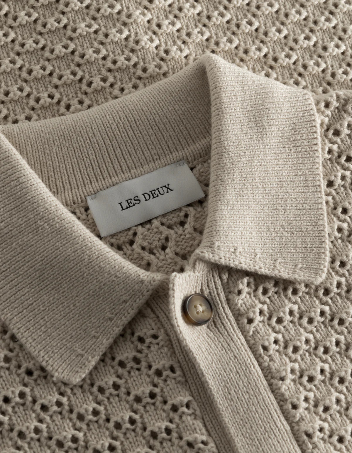 Les Deux Norregaard Gideon Knit Shirt Ivory