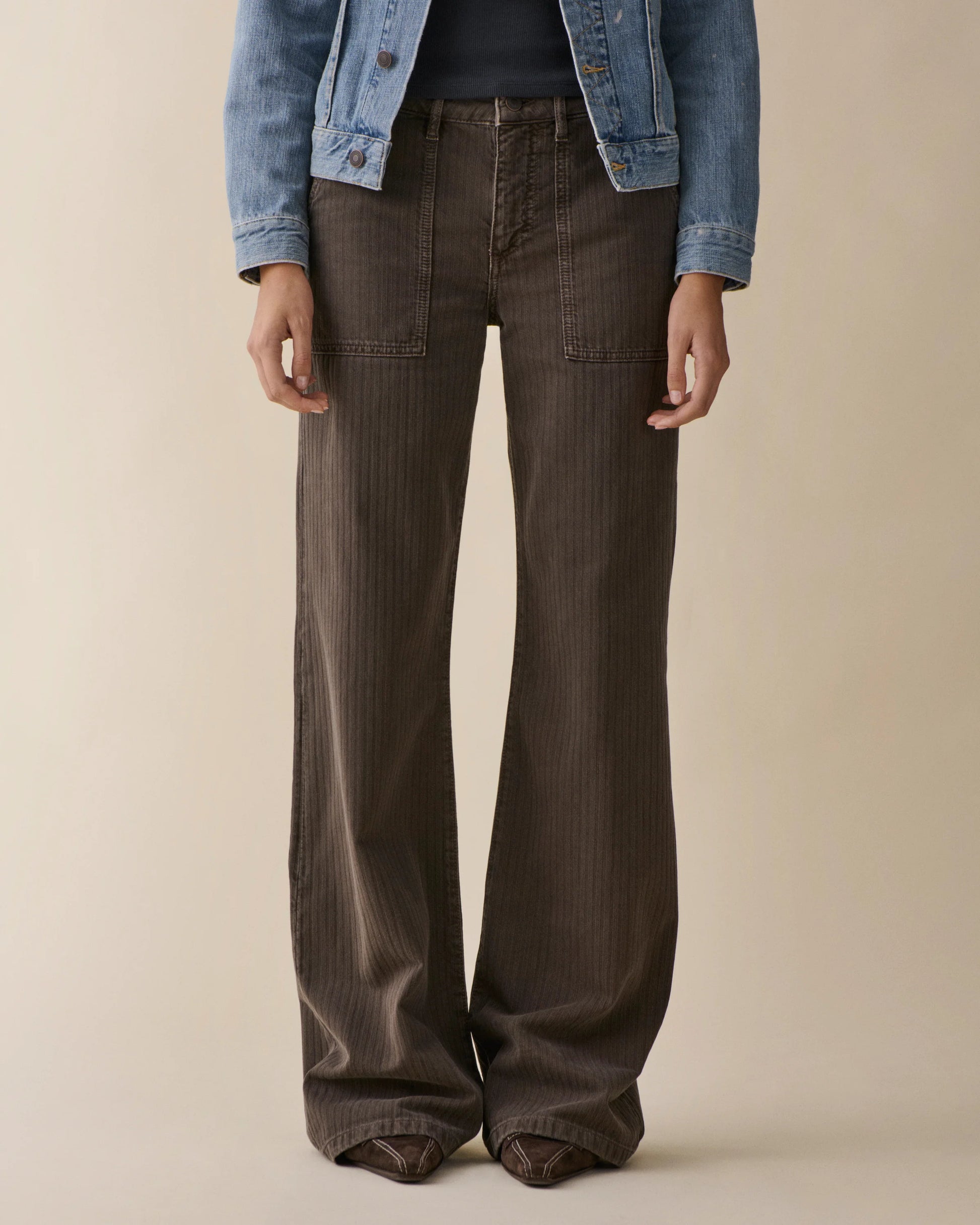 Jeanerica Guell Chevron Brown - Mojo Independent Store