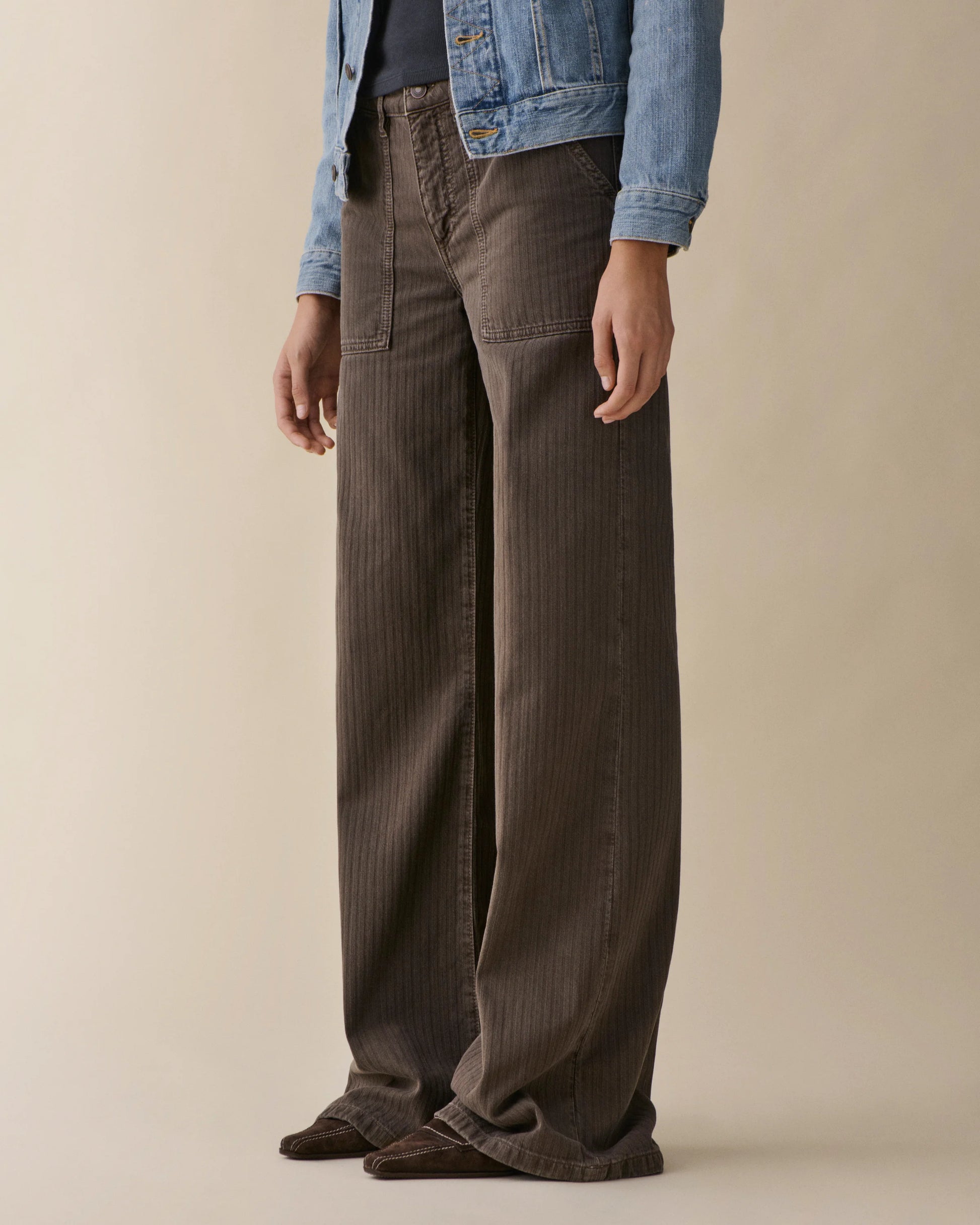 Jeanerica Guell Chevron Brown - Mojo Independent Store