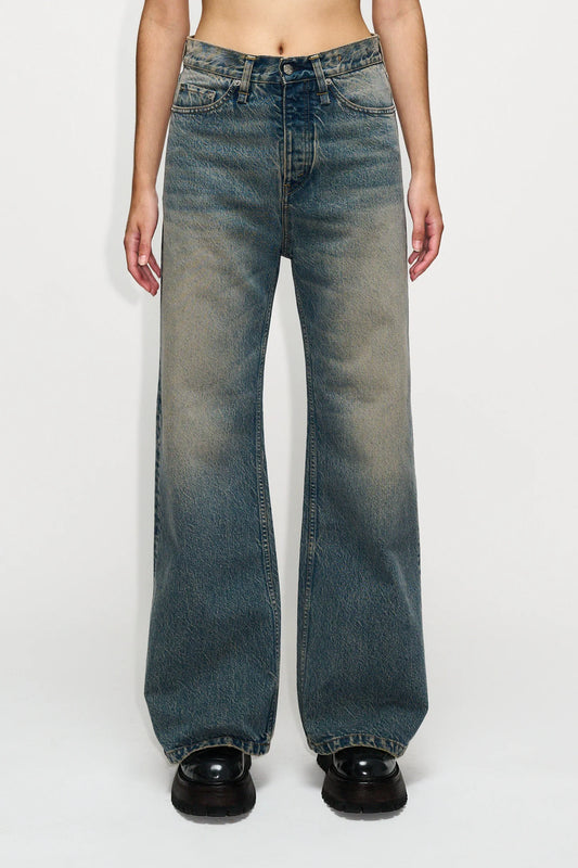 Hope Skid Jeans Mid Blue Dirty