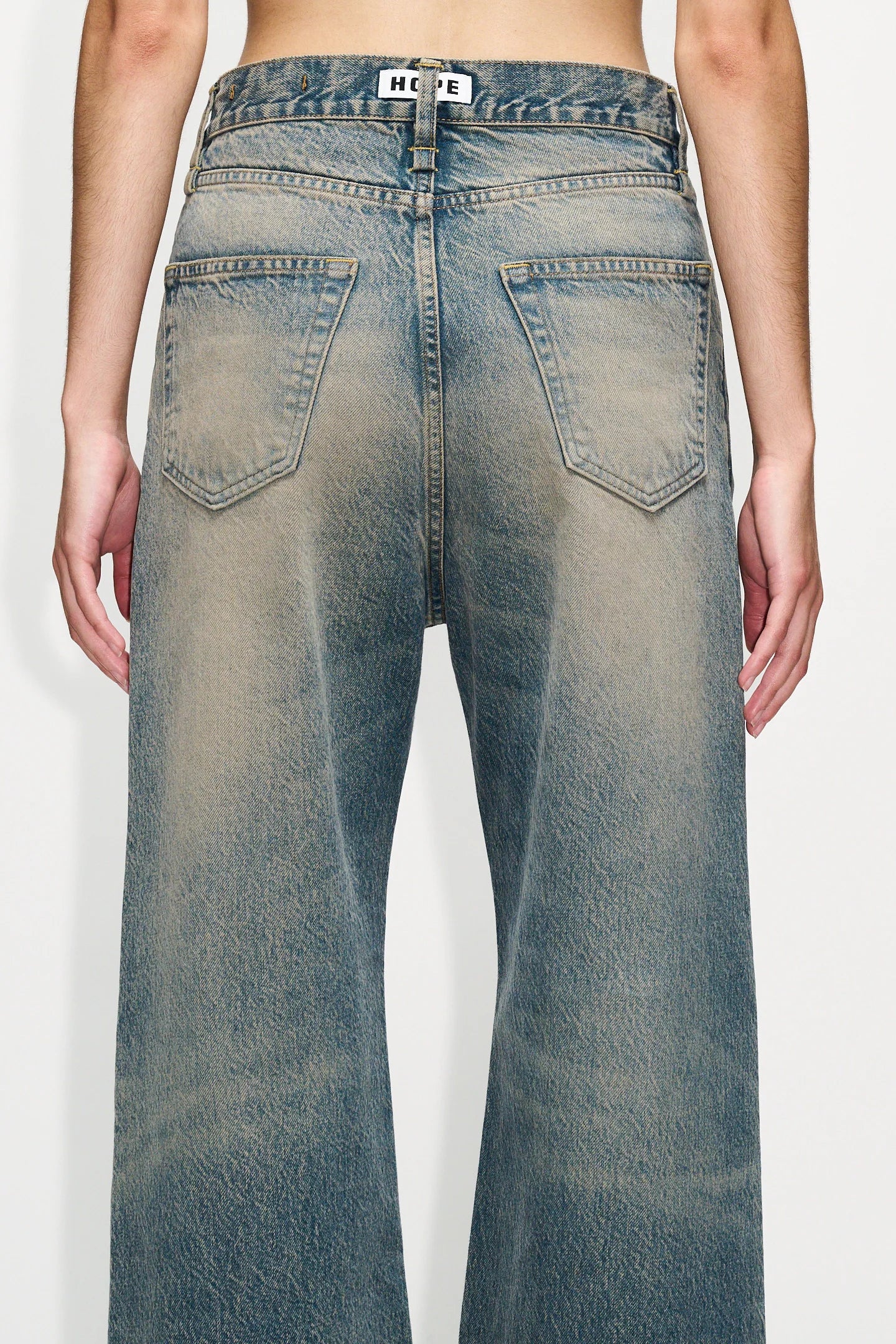 Hope Skid Jeans Mid Blue Dirty