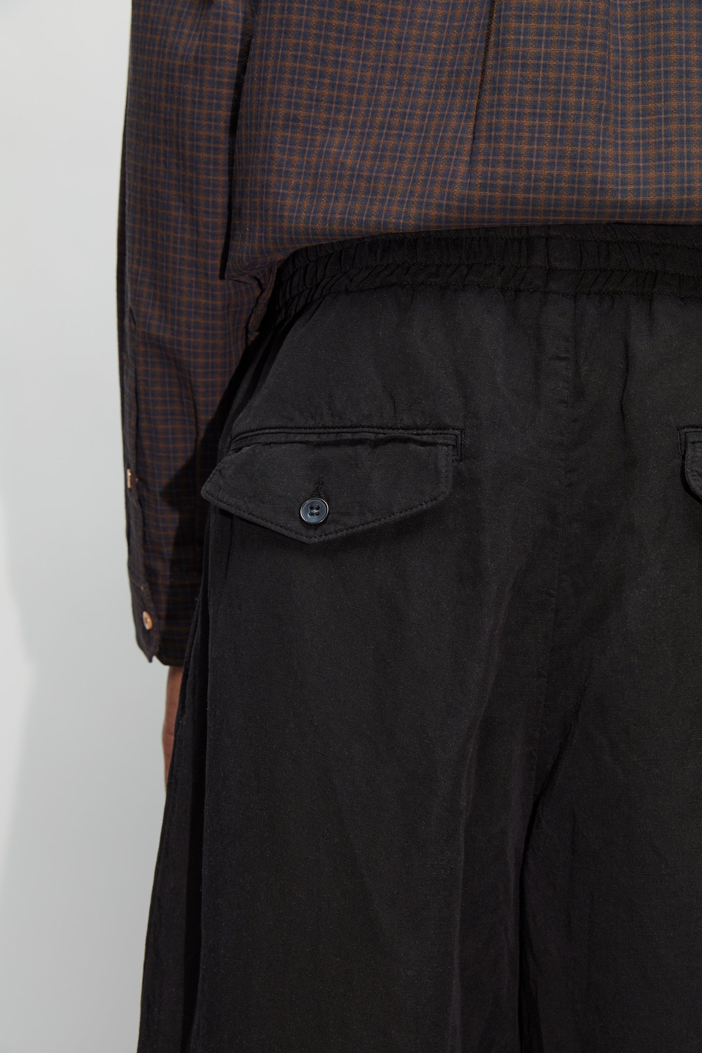 Hope Wind Elastic Trousers Black Tencel/Linen