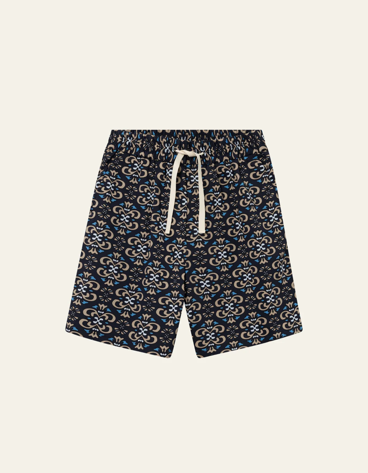 Les Deux Hendrix AOP Shorts Dark Navy/Dark Sand