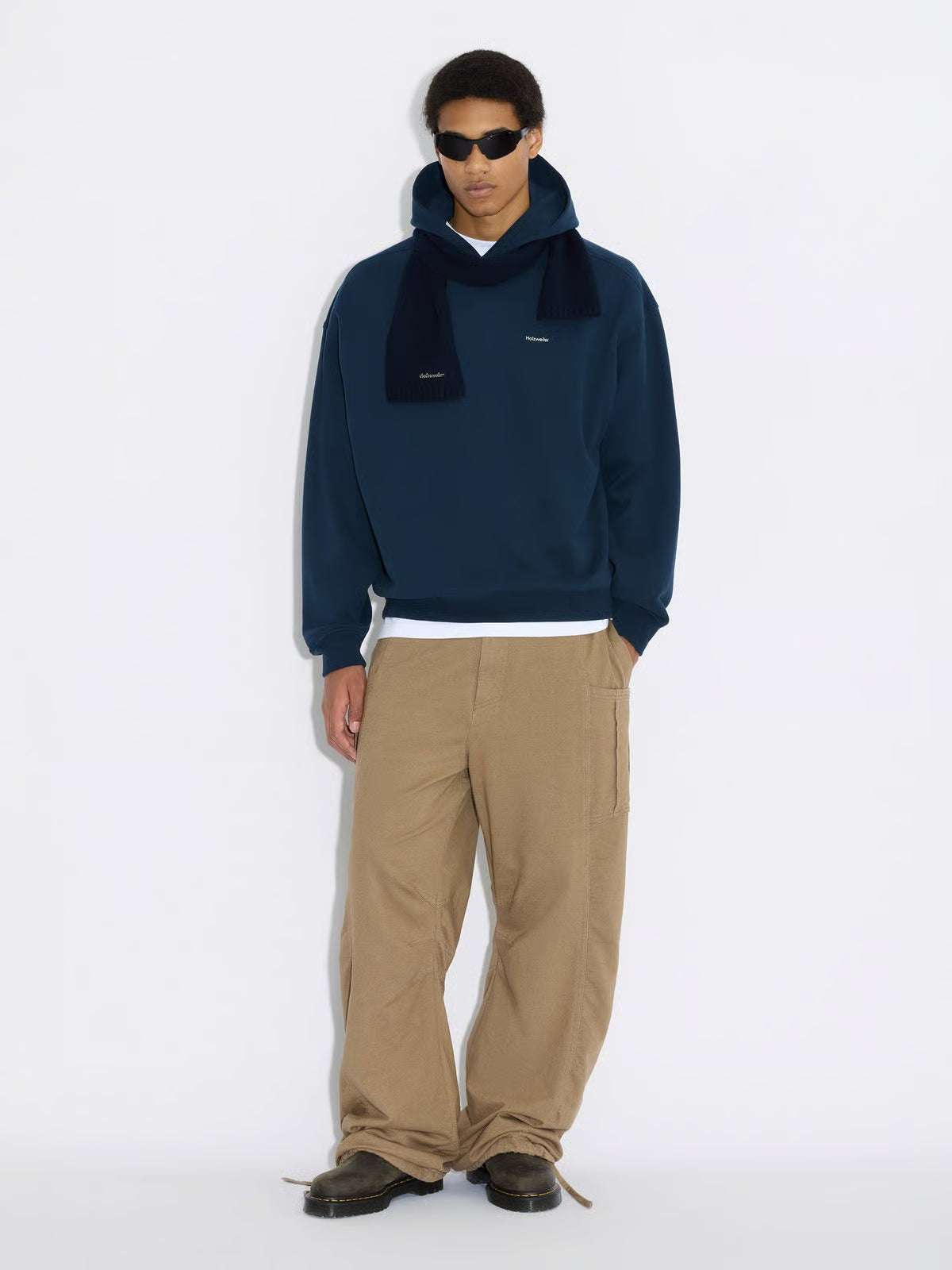 Holzweiler Wool Scarf Navy