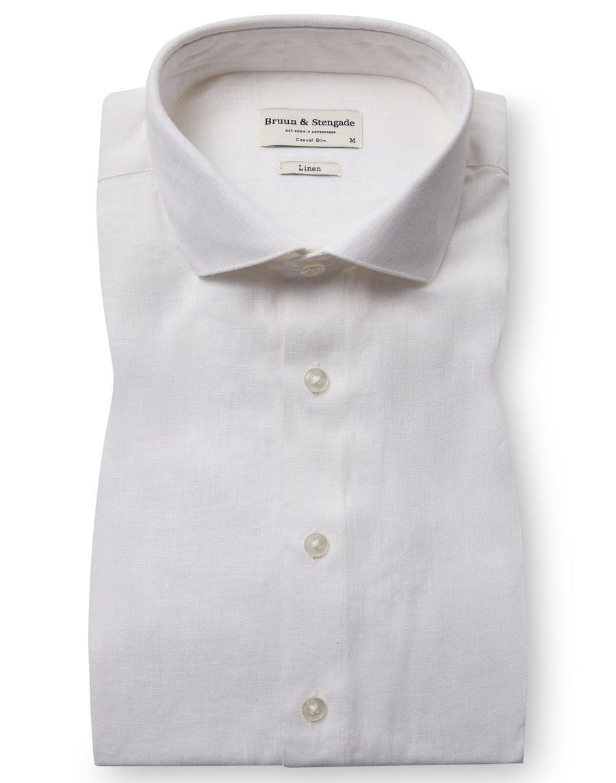 Bruun & Stengade Perth Casual Slim Fit Shirt White