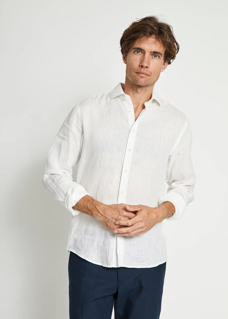 Bruun & Stengade Perth Casual Slim Fit Shirt White