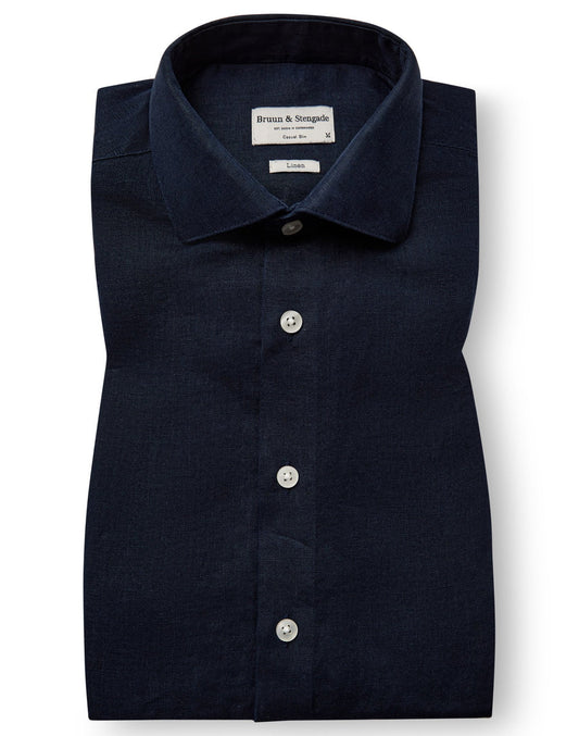 Bruun & Stengade Perth Casual Slim Fit Shirt Navy