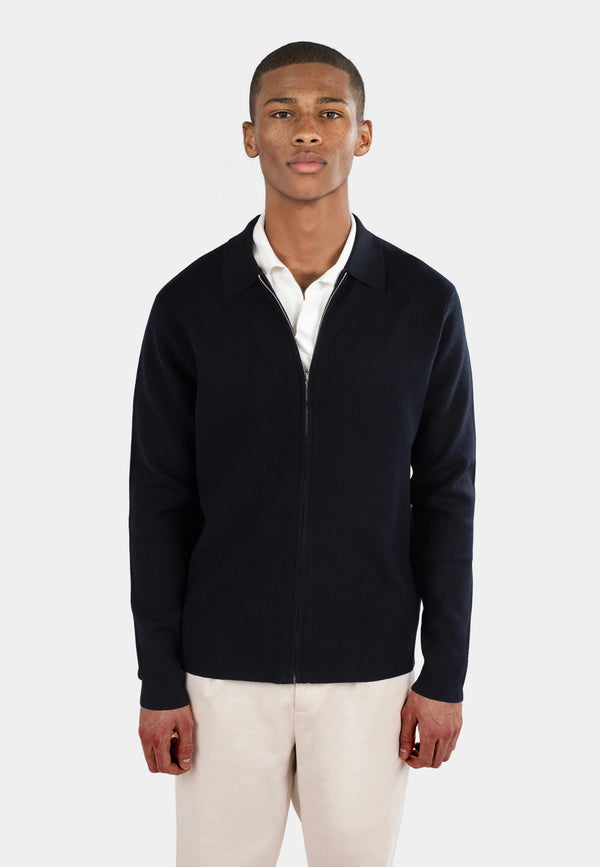 Ciszere Colby Knitted Full Zip Black