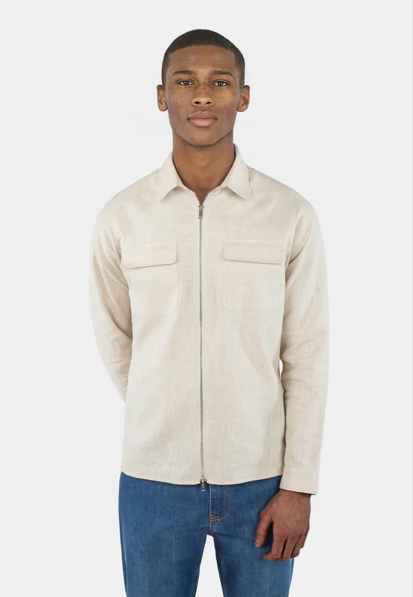 Ciszere Quincy Linen Overshirt Sunburst Beige