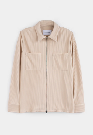 Ciszere Mateo Plisse Overshirt Ivory