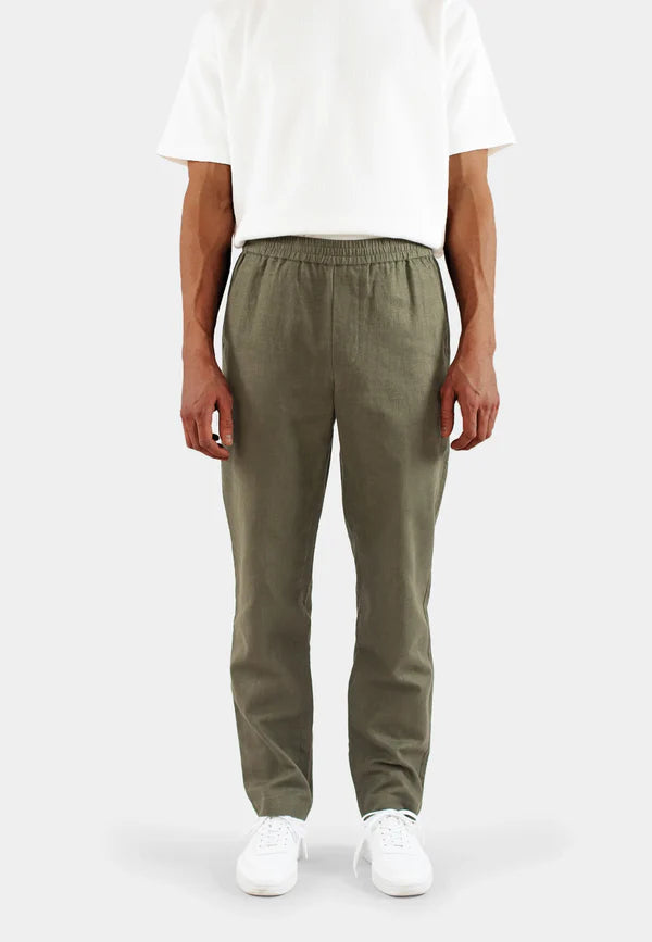 Ciszere Harlow Linen Trousers Forest Green