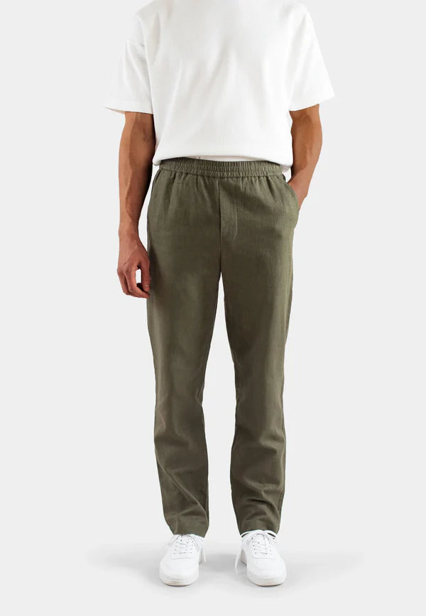 Ciszere Harlow Linen Trousers Dusty Sage Green