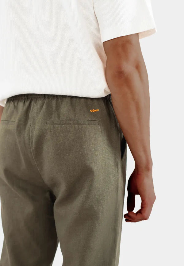 Ciszere Harlow Linen Trousers Dusty Sage Green