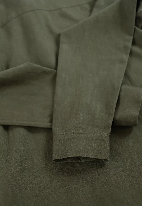 Ciszere Dani Linen Overshirt Dusty Sage Green