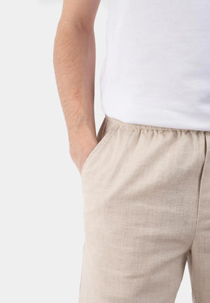 Ciszere Man Linen Shorts Sunburst Beige