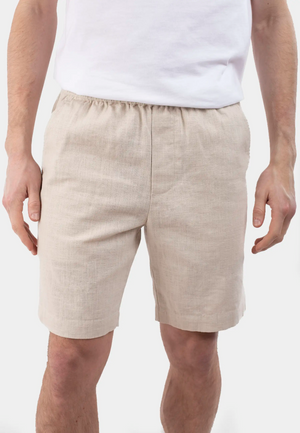 Ciszere Man Linen Shorts Sunburst Beige