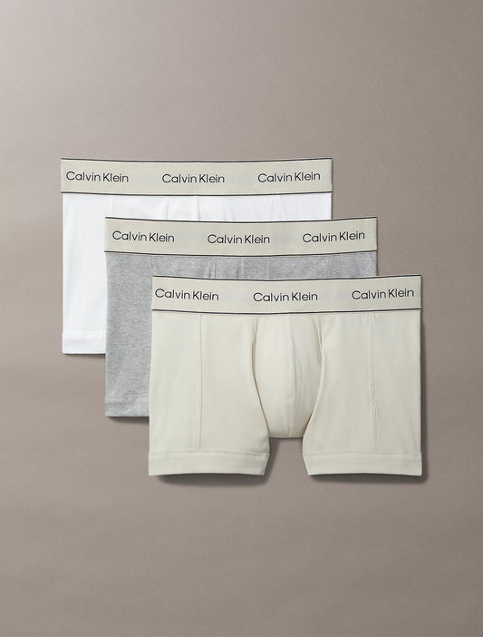 Calvin Klein 3 pack Trunk Heritage Cotton Stretch Oyster Gray/Grey Heather/White