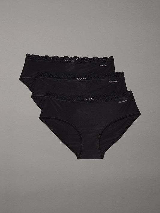 Calvin Klein 3 Pk Hipster Black/Black/Black - Mojo Independent Store
