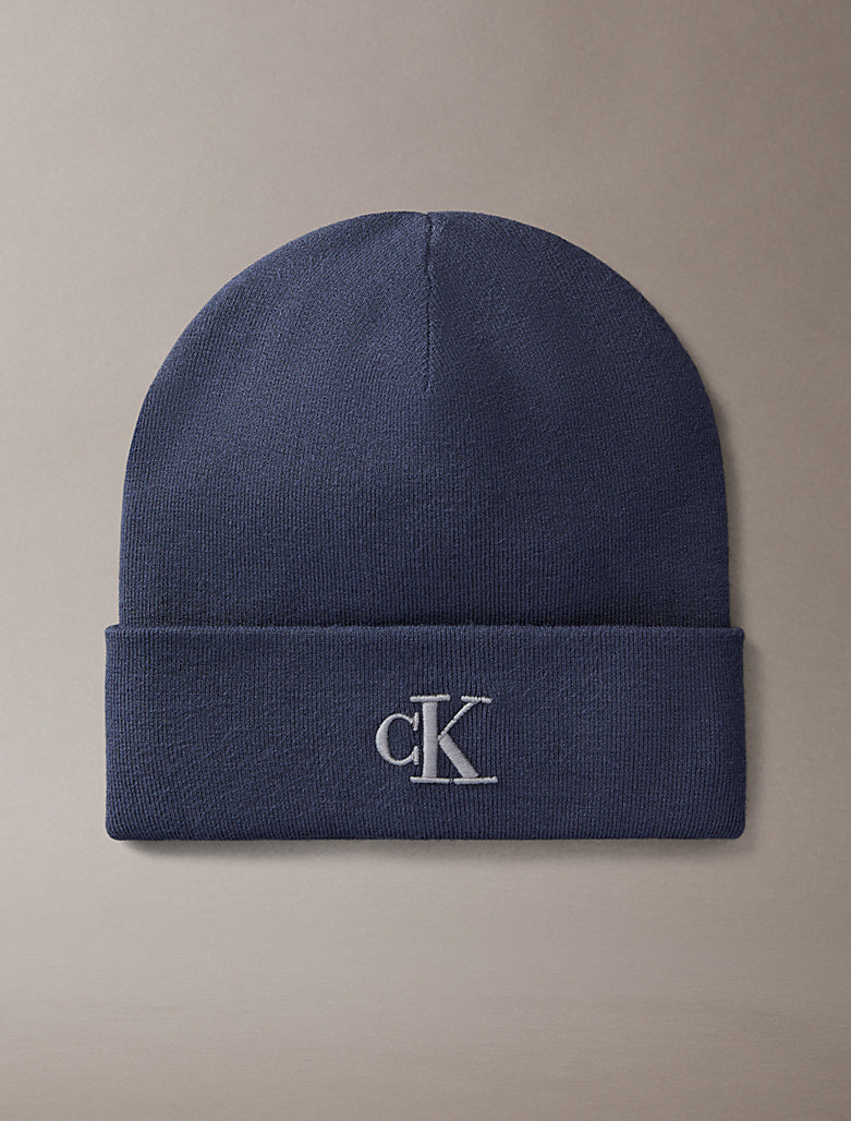 Calvin Klein Fine Rib Beanie Blue Nights - Mojo Independent Store