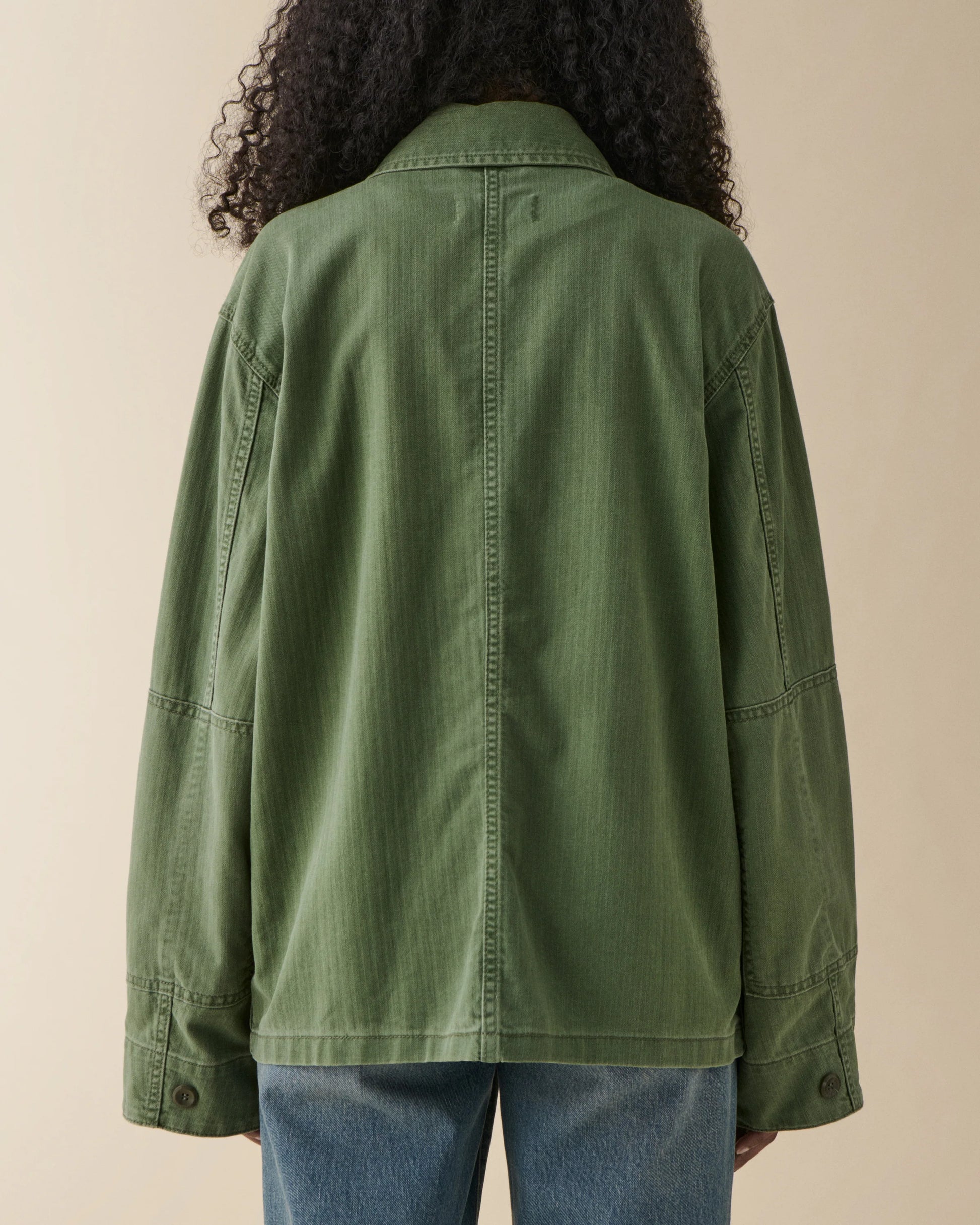 Jeanerica Lucy Jacket Chevron Green - Mojo Independent Store