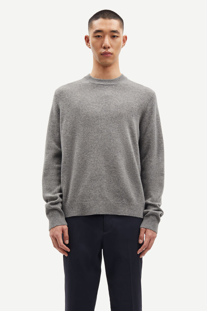 Samsøe Samsøe Isak Knit Sweater Dark Grey Mel.