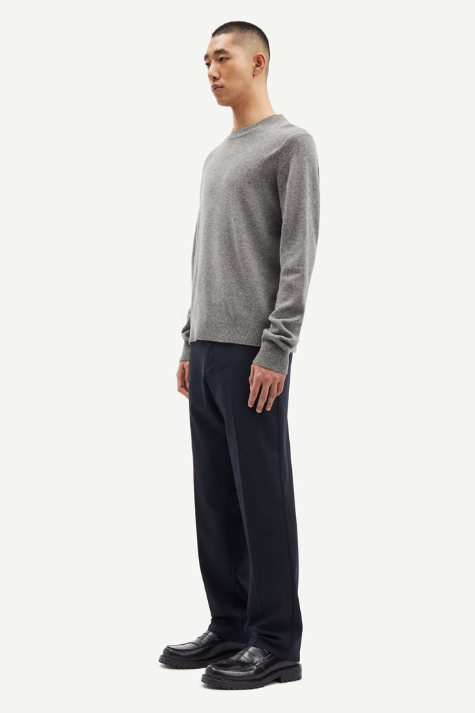 Samsøe Samsøe Isak Knit Sweater Dark Grey Mel.