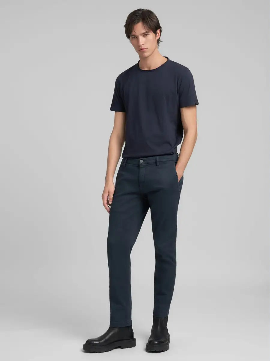Replay Benni Hyperflex Regular Fit Chino Blue - Mojo Independent Store