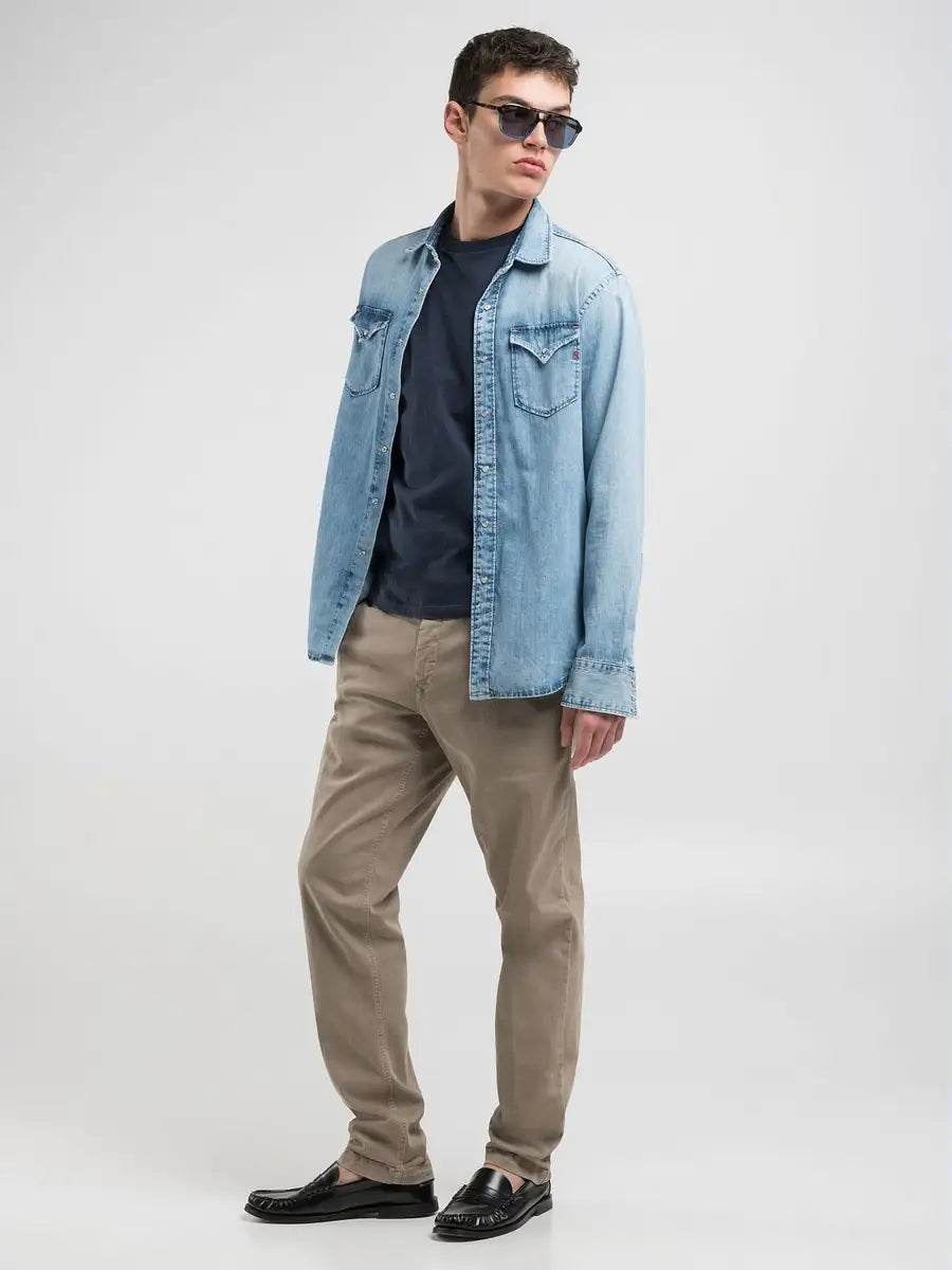 Replay Benni Hyperflex Regular Fit Chino Sand