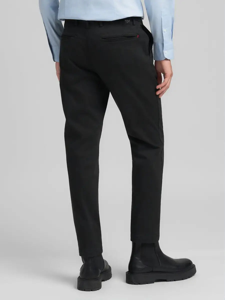 Replay Benni Hyperflex Regular Fit Chino Black