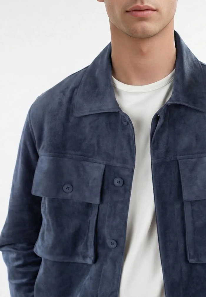 Ciszere Nash Vegan Suede Jacket Midnight Ocean