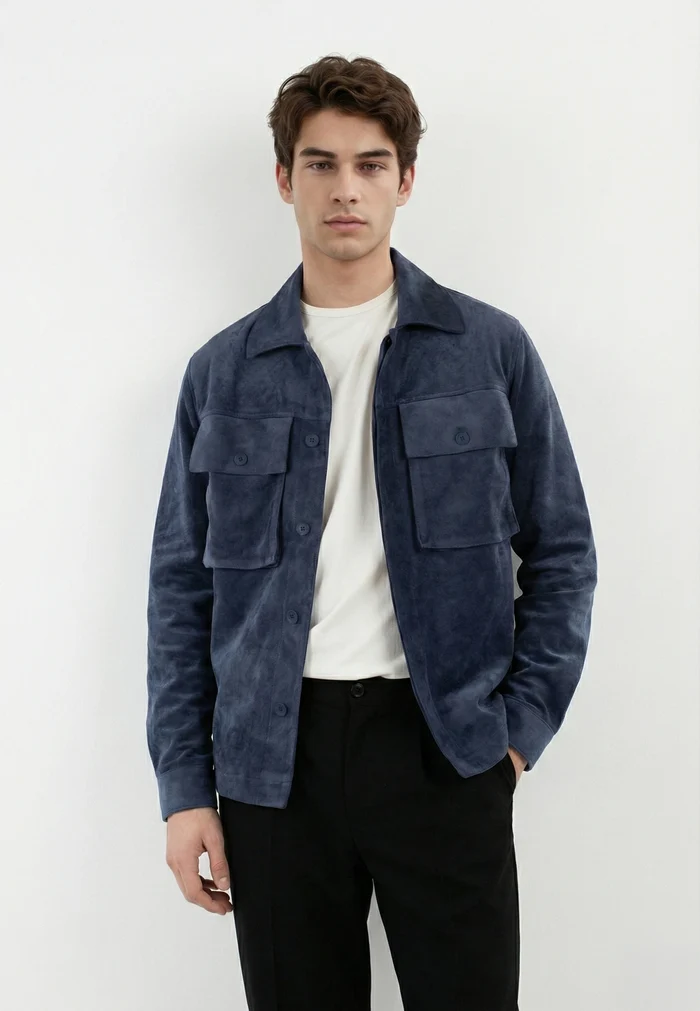 Ciszere Nash Vegan Suede Jacket Midnight Ocean