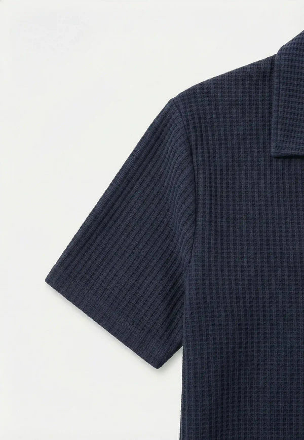 Ciszere Nelson Knitted Polo Midnight Ocean Blue - Mojo Independent Store