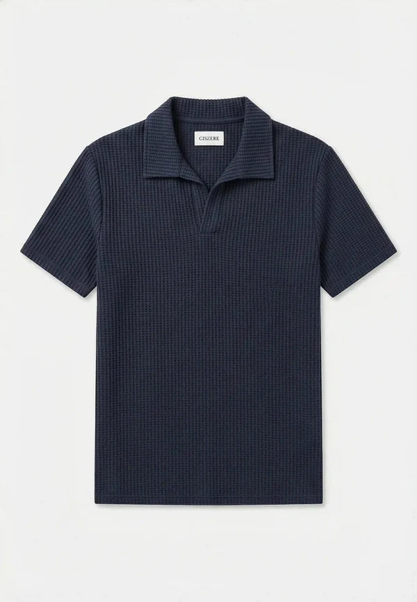 Ciszere Nelson Knitted Polo Midnight Ocean Blue - Mojo Independent Store