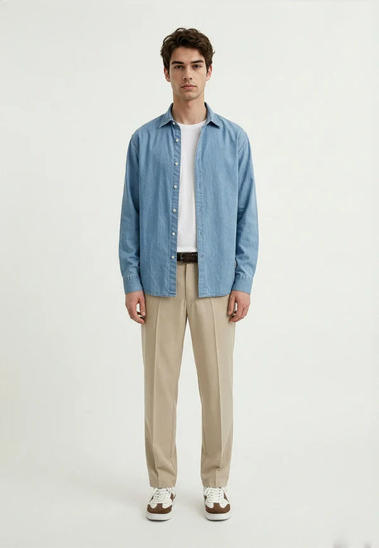 Ciszere Shift Relaxed Washed Denim Shirt