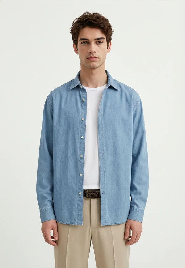 Ciszere Shift Relaxed Washed Denim Shirt - Mojo Independent Store