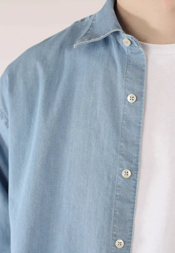 Ciszere Shift Relaxed Washed Denim Shirt - Mojo Independent Store