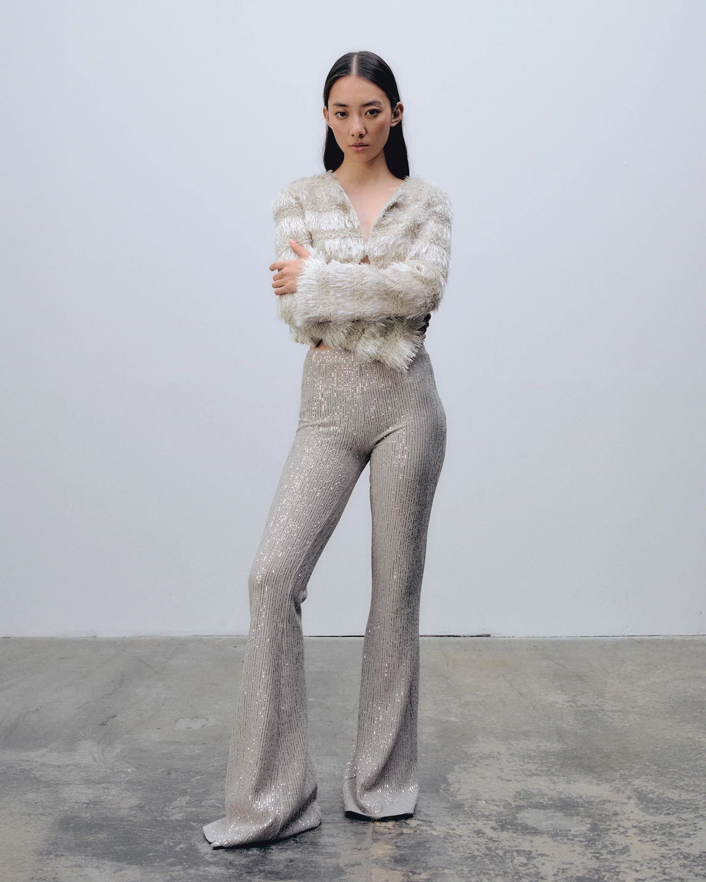 Ida Sjöstedt Star Trousers Greige Silver