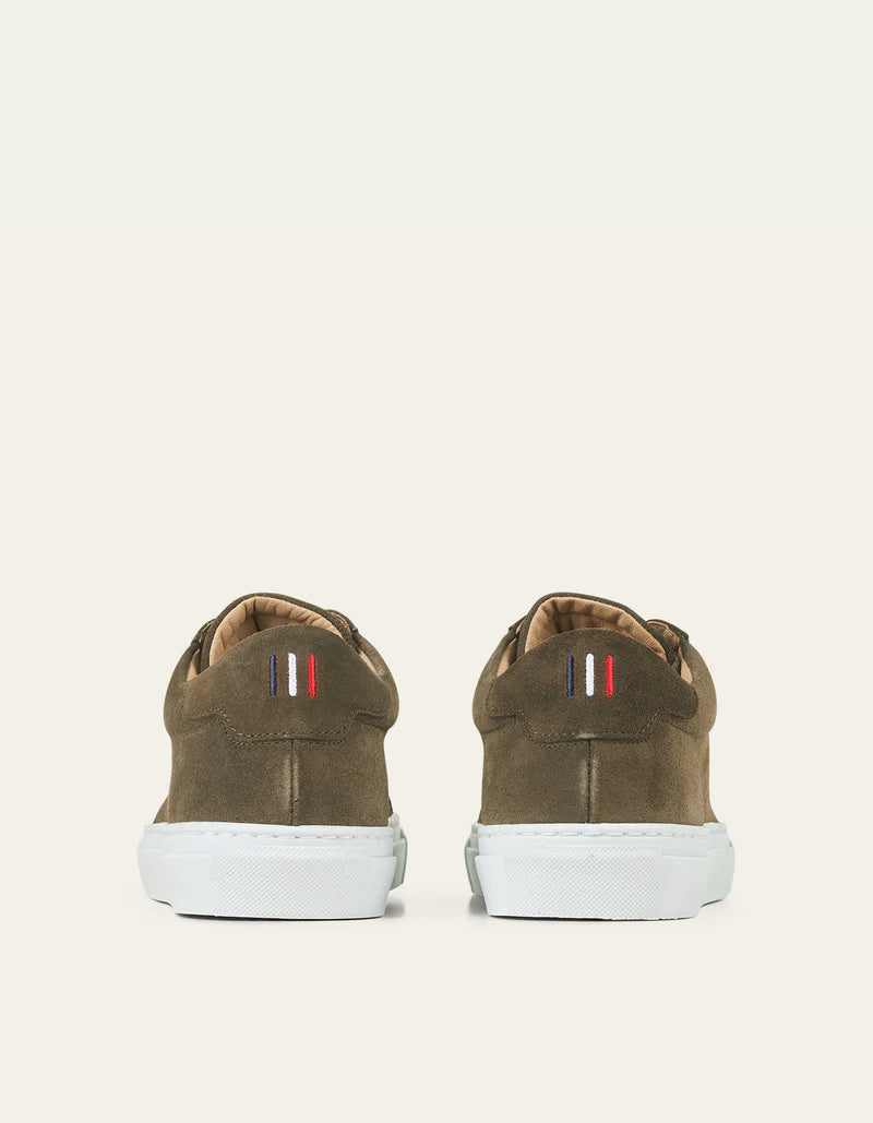 Les Deux Theodor Suede Sneaker Olive Night