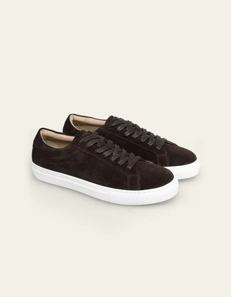 Les Deux Theodor Suede Sneaker Coffee Brown