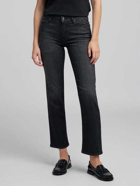 Replay Zolie Straight Fit Jeans Black Delave
