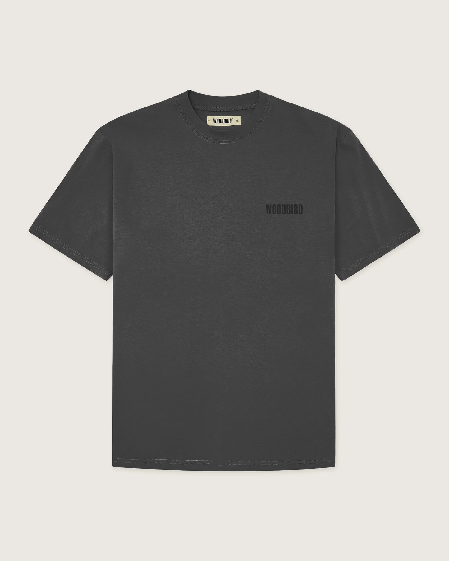Woodbird Baine Base Tee Asphalt - Mojo Independent Store