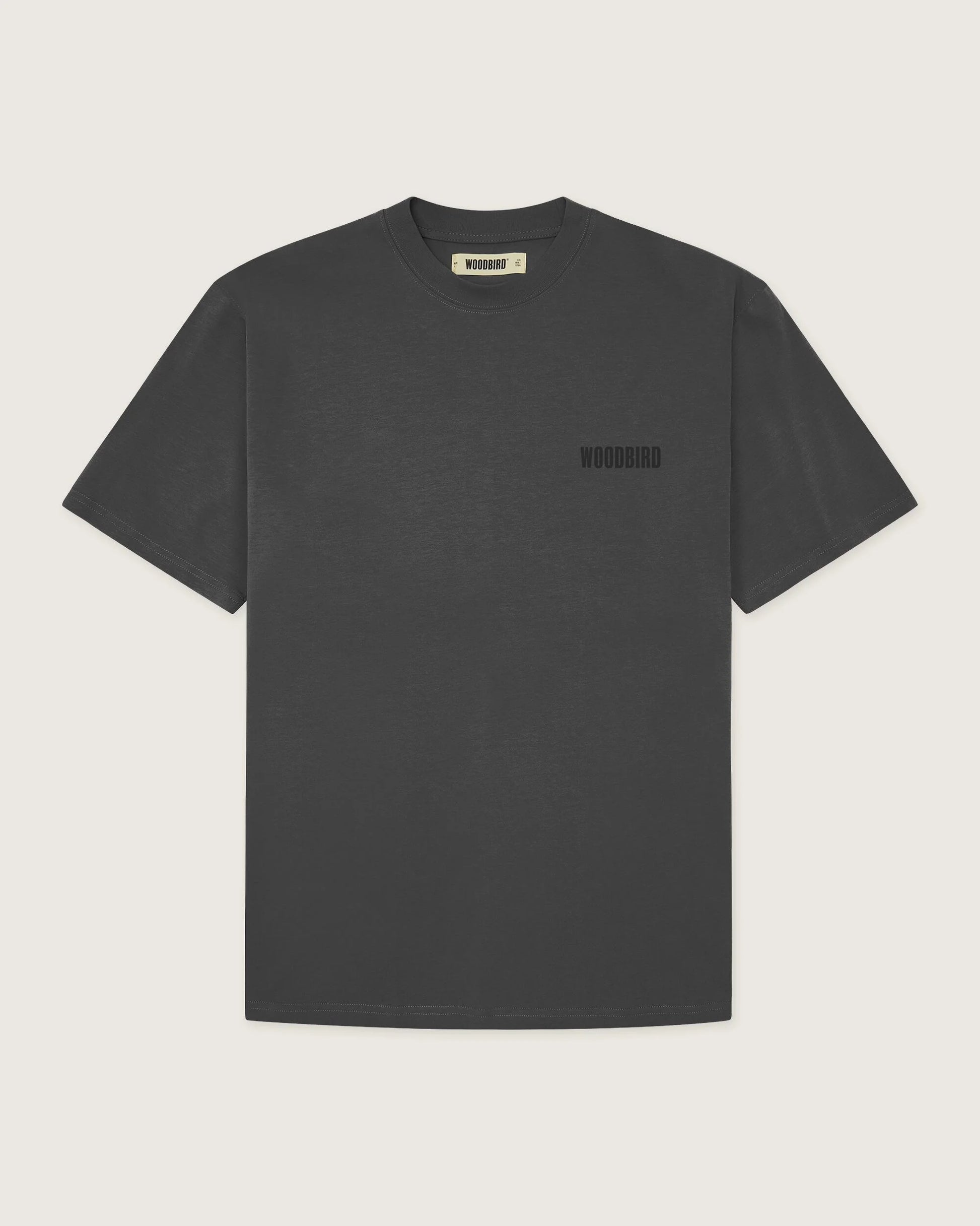 Woodbird Baine Base Tee Asphalt - Mojo Independent Store