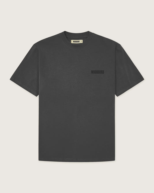Woodbird Baine Base Tee Asphalt - Mojo Independent Store