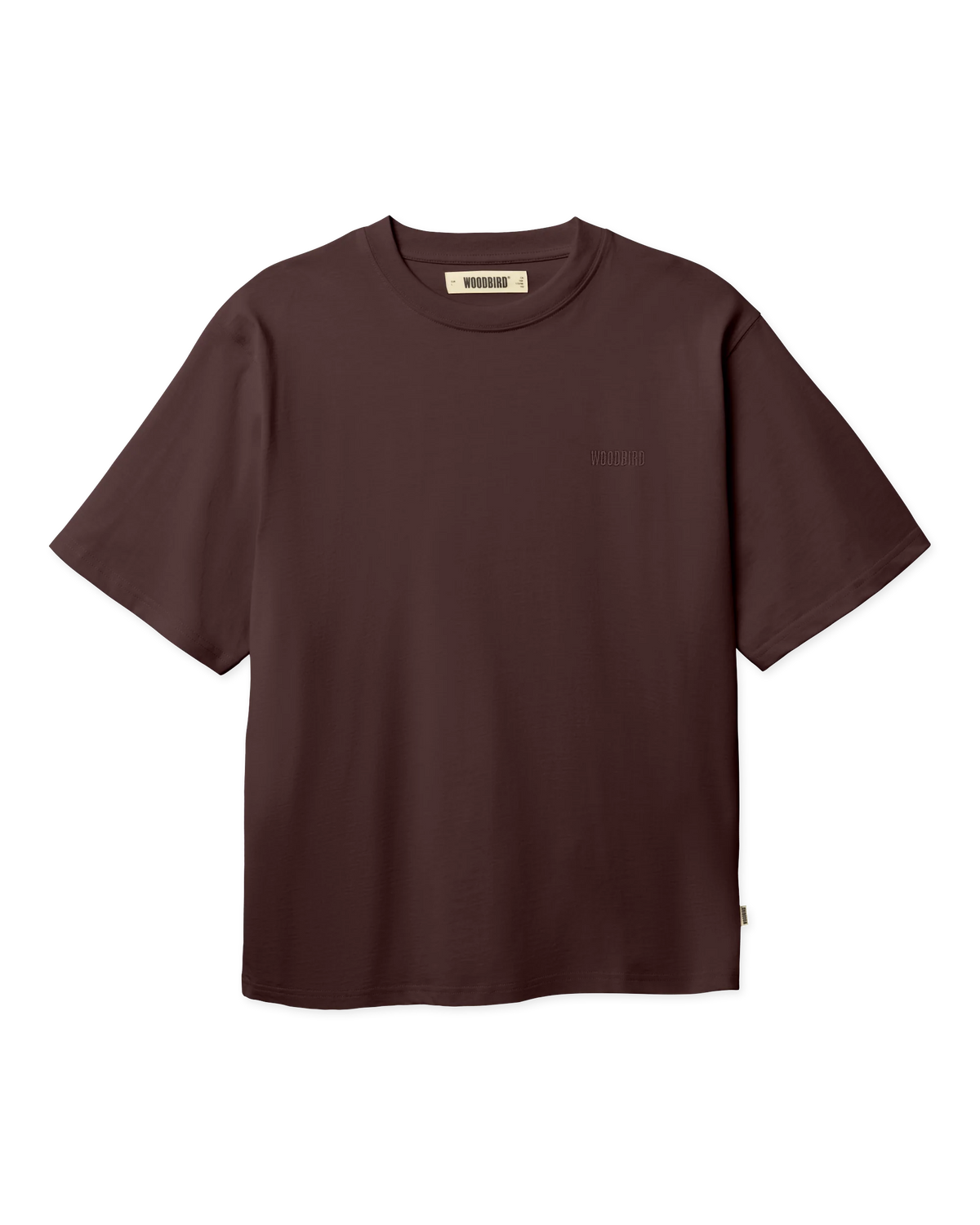 Woodbird Baine Base Tee Fudge Brown