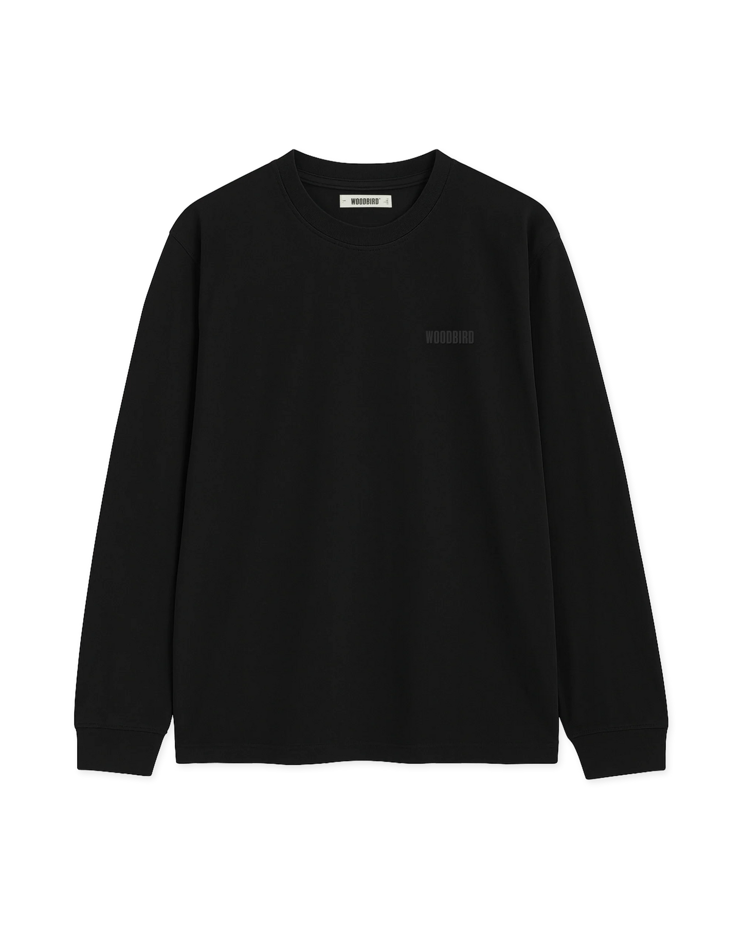 Woodbird Baine LS Tee Black
